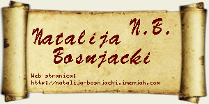 Natalija Bošnjački vizit kartica